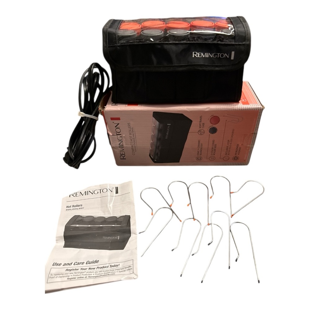 Remington Compact Hot Rollers Ionic Ceramic Travel Set 10 Rollers‎
